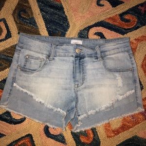 Blue jean shorts